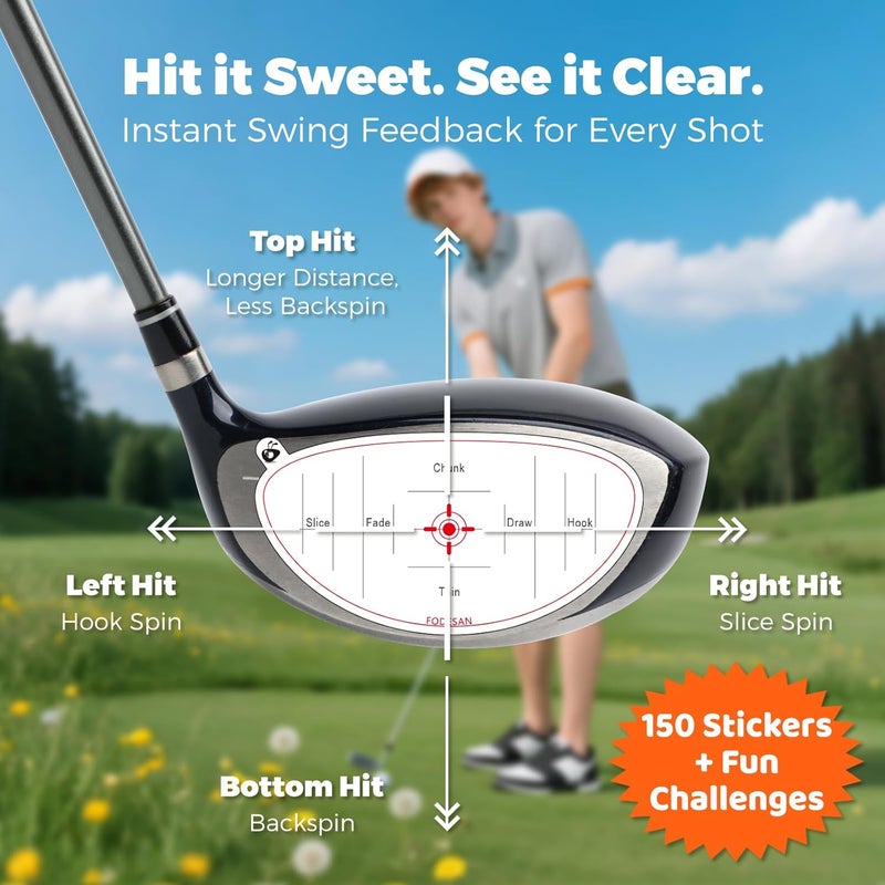 FODESAN Store No-Residue Golf Impact Tape – 2026 Innovative High-Resolution Strike Stickers – Instant Swing Feedback, Fun & Effective Practice, Training Gift for Beginners & Pros - Image 5